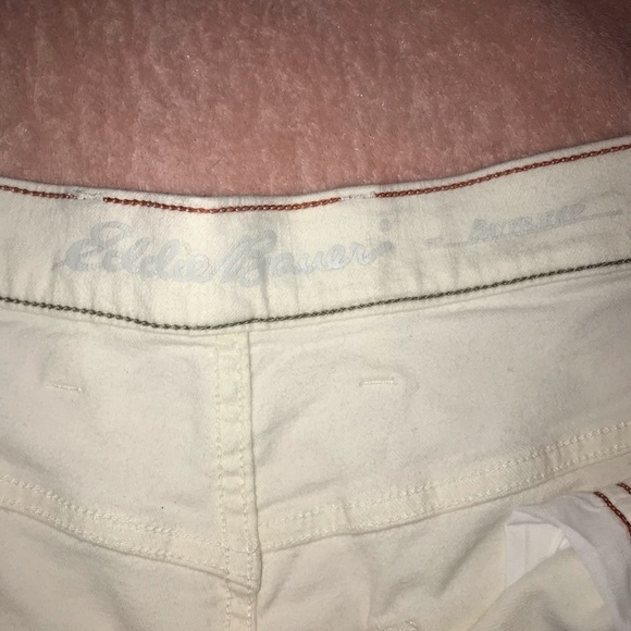 NWT Eddie Bauer Off White “Boyfriend” Roll Up Shorts. Sz 16. - Picture 6 of 10
